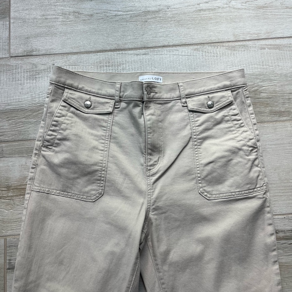 LOFT women’s Tan Chinos Casual Cotton Blend size 14